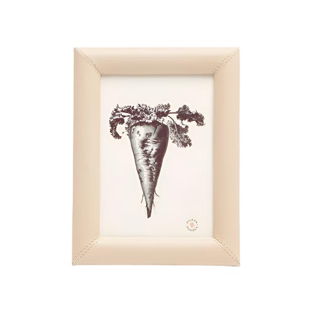 Eton Leather Frame Cream 5x7