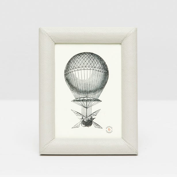 Eton Leather Frame Light Grey 5x7
