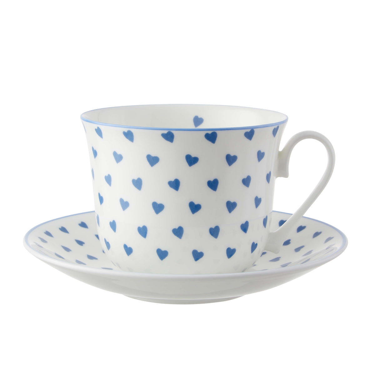 Chatsworth Breakfast Cup & Saucer Blue Heart