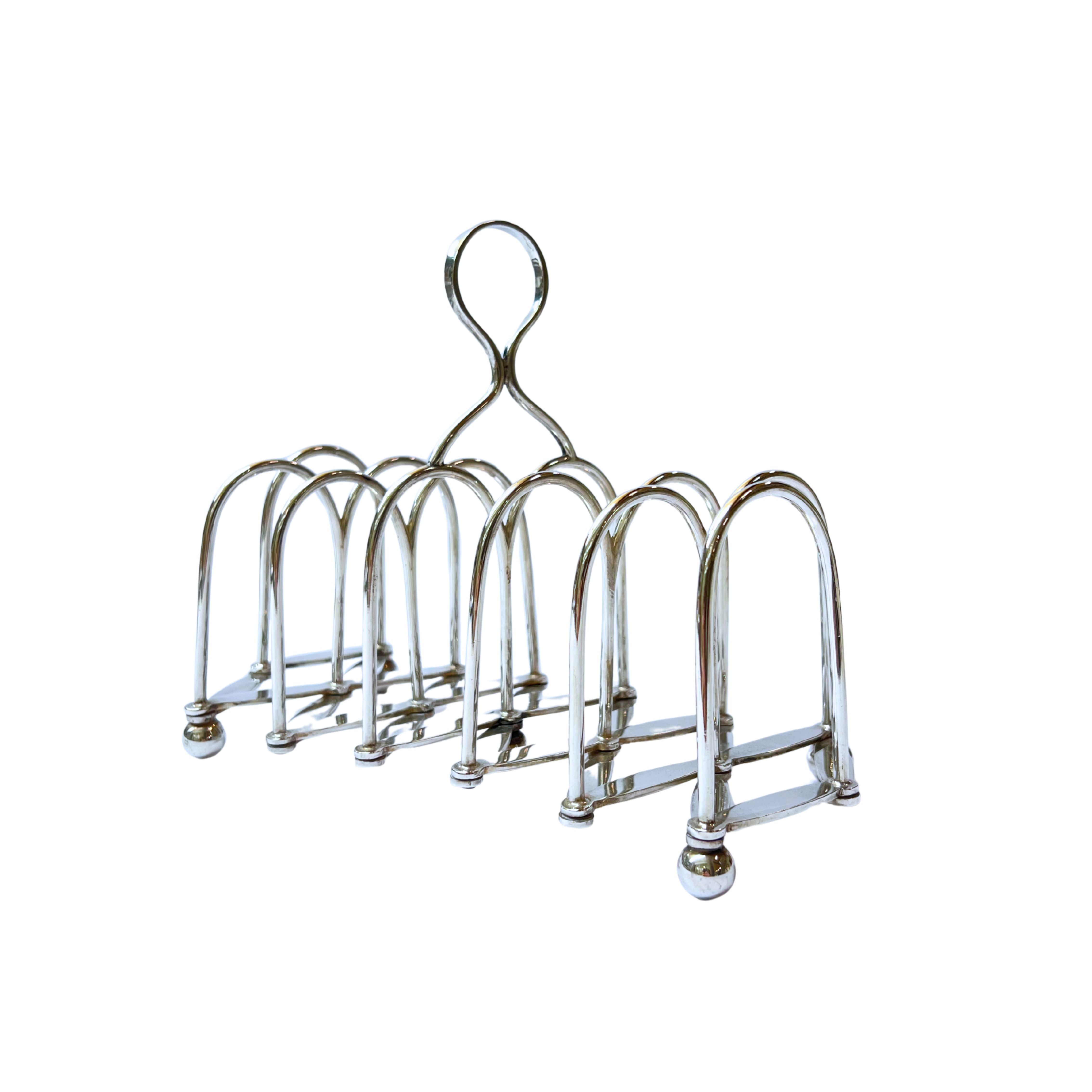 Antique Expanding Concertina Toast Rack Silver Plated c.1900