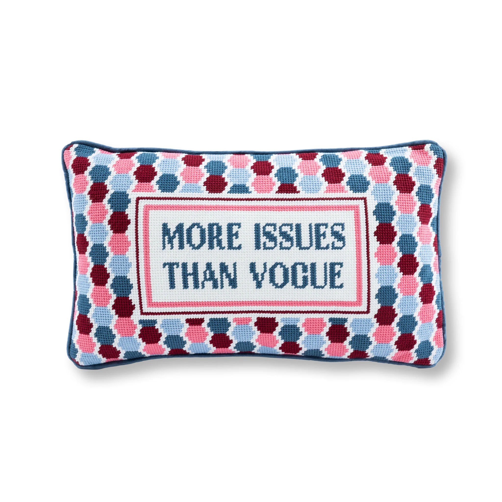 More Issues Needlepoint Cushion