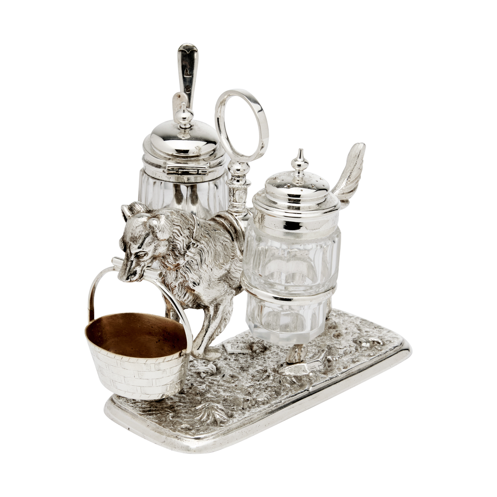 Antique Cruet Dog with Large Basket Silver Plated – Nina Campbell
