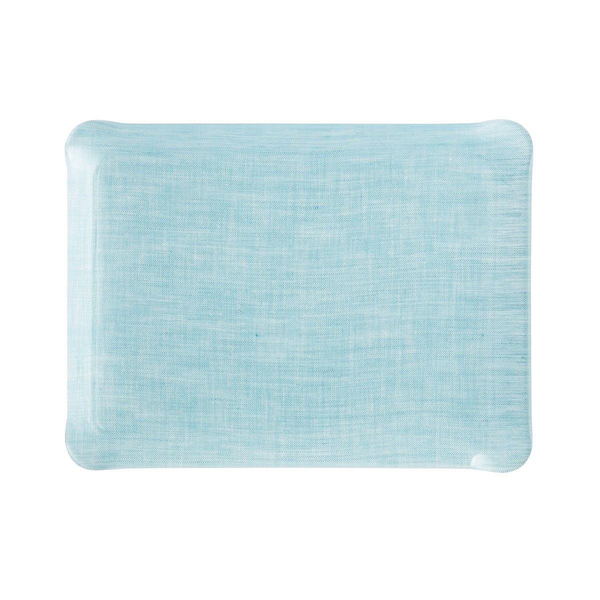 Nina Campbell Fabric Tray Small Aquamarine against a white background