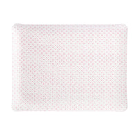 Nina Campbell Fabric Tray Medium Sprig Pink against a white backgorund