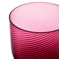 Nina Campbell Murano Wine glass ruby against a white background close up