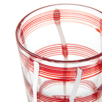 Nina Campbell Nina Campbell Large Tumbler White/Red Stripes against a white background closeup rim against a white background