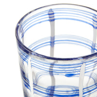Nina Campbell Small Tumbler White/Blue Stripe close up rim