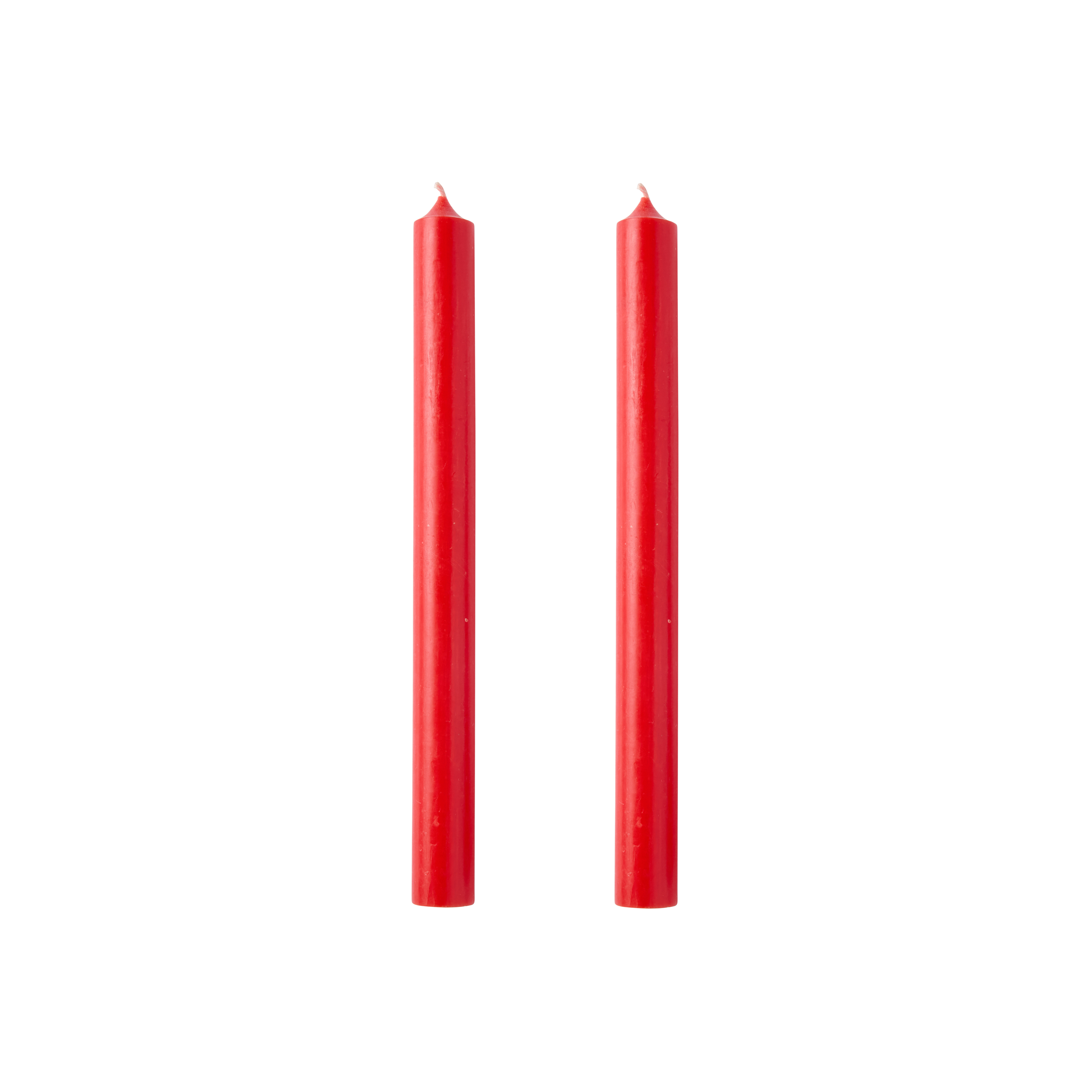 Dinner Candle Red Set of 2