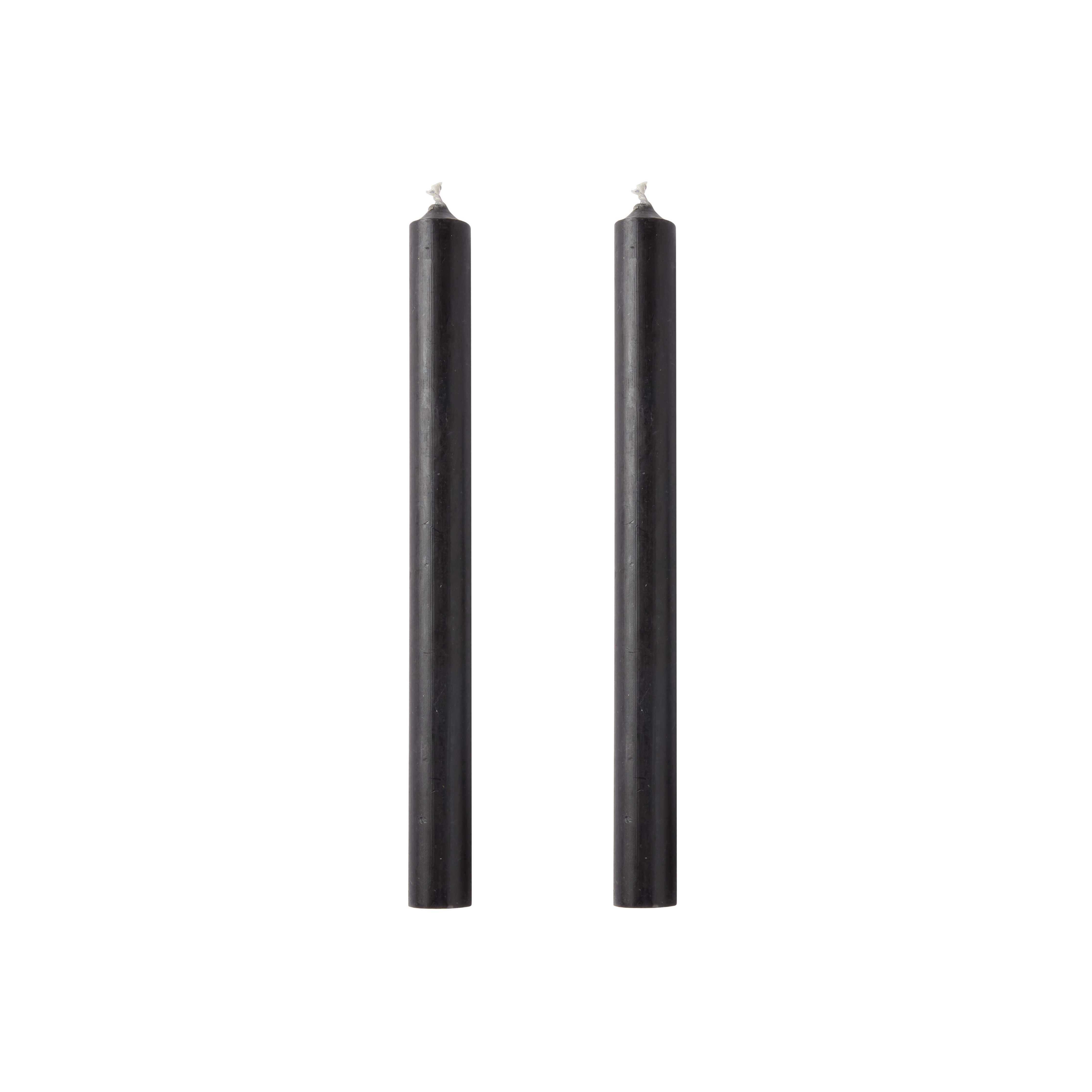 Dinner Candle Black Set of 2