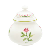 Nina Campbell Pink Marguerite Sugar Pot on white background