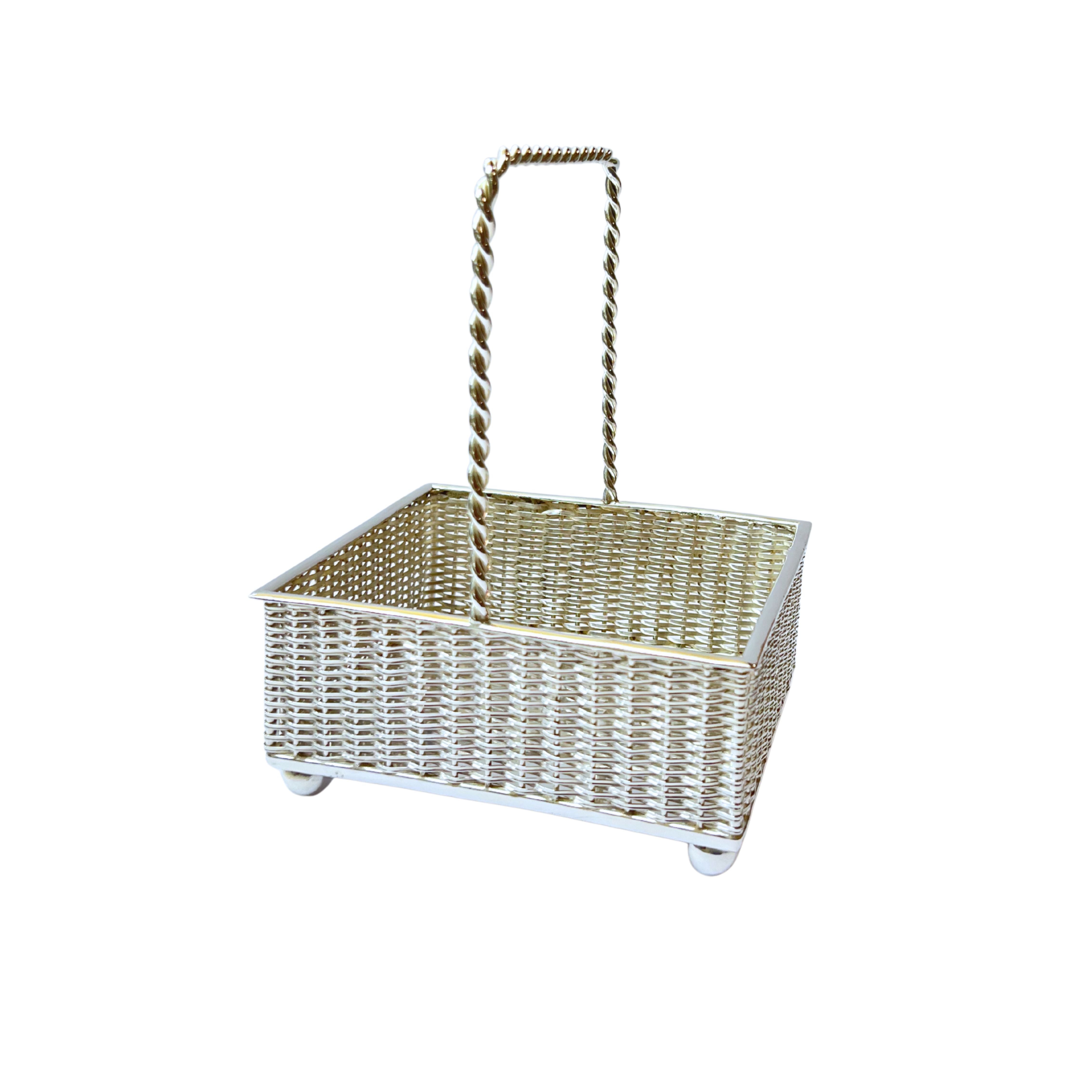 Antique Basket Late Victorian Silver Plated C.1900