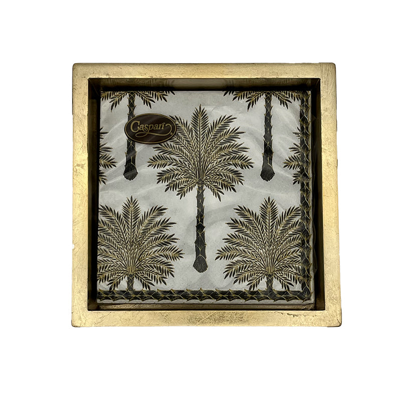 Cocktail Napkin Holder Gold Leaf