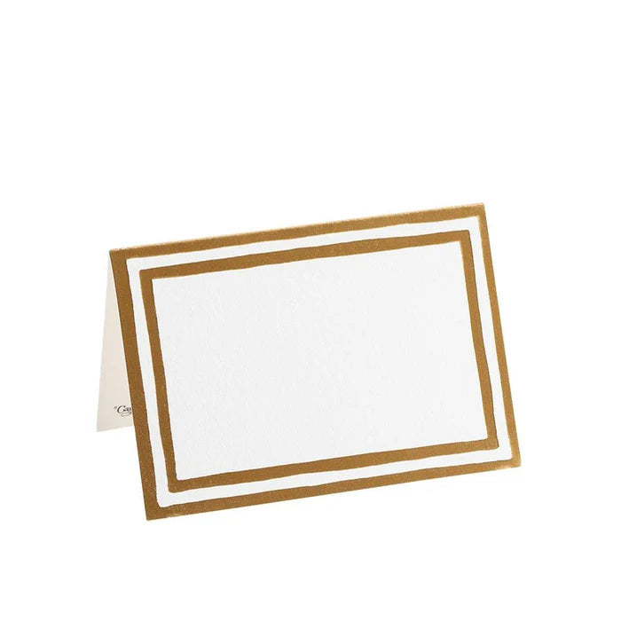 Placecard Gold Stripe Border 8"