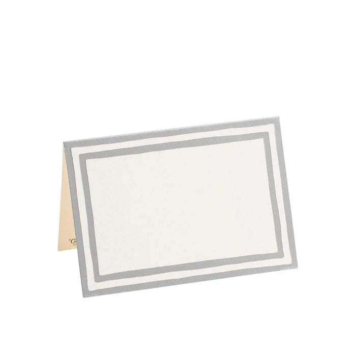 Placecard Silver Stripe Border 8"