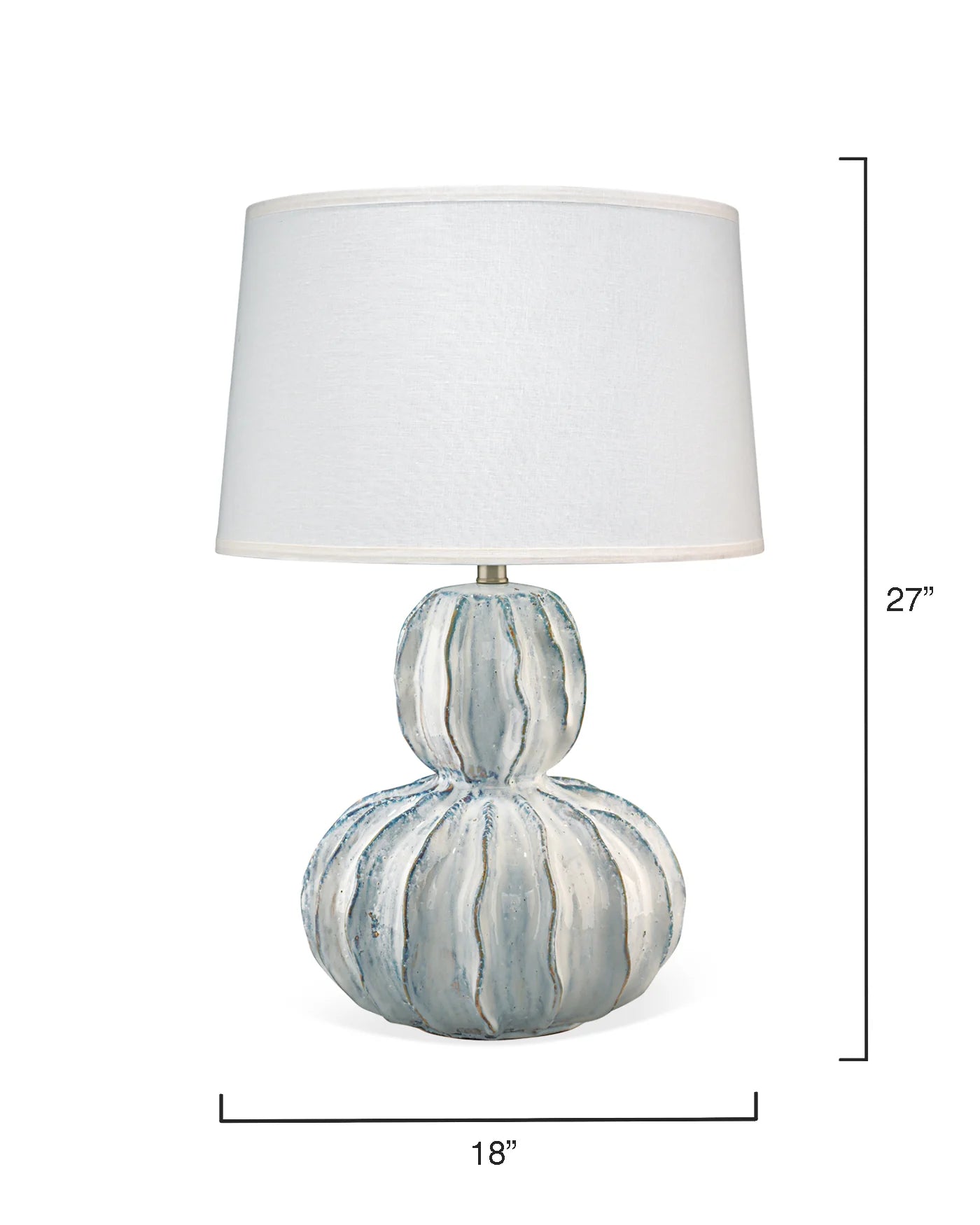 Oceane Gourde Table Lamp White/Blue
