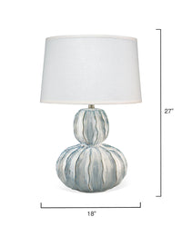 Oceane Gourde Table Lamp White/Blue