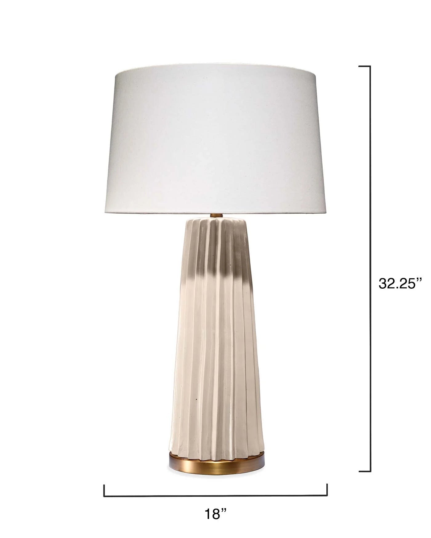 Pleated Table Lamp Cream