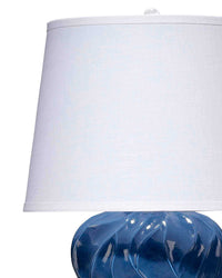 Pricilla Double Gourd Table Lamp - Navy