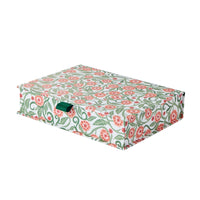 Nina Campbell A5 Keepsake Box in the coral colour way stationery collection on white background