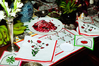 Set of Four Placemat & Napkin Crimson