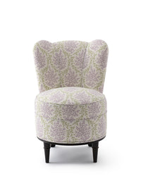 Nina Campbell Alice Chair in bedgebury fabric against a white background