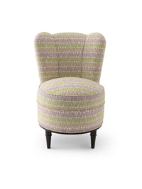 Nina Campbell Alice Chair in appledore fabric against a white background