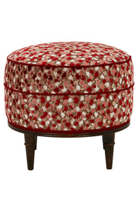 Nina Campbell Alice Stool Orford Red/Rose/Taupe