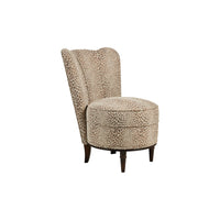 Nina Campbell Alice Chair in Bagatelle Weave Walnut/Ivory against white background