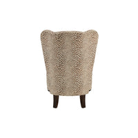 Nina Campbell Alice Chair in Bagatelle Weave Walnut/Ivory against white background back view