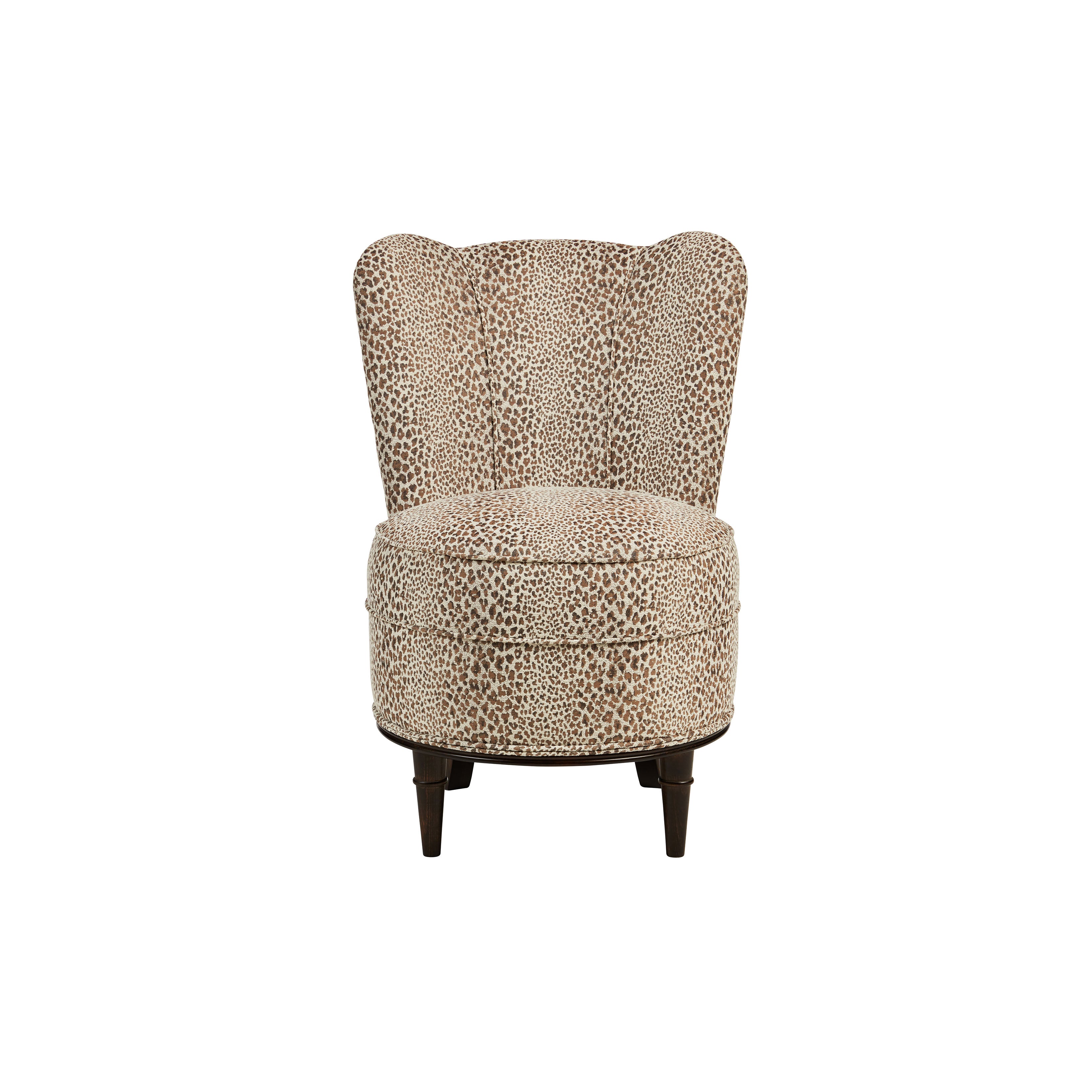 Nina Campbell Alice Chair in Bagatelle Weave Walnut/Ivory