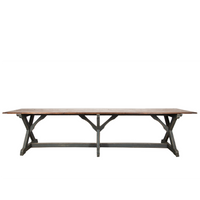 Nina Campbell Antique Large X-Frame Table 20th Century against a white background