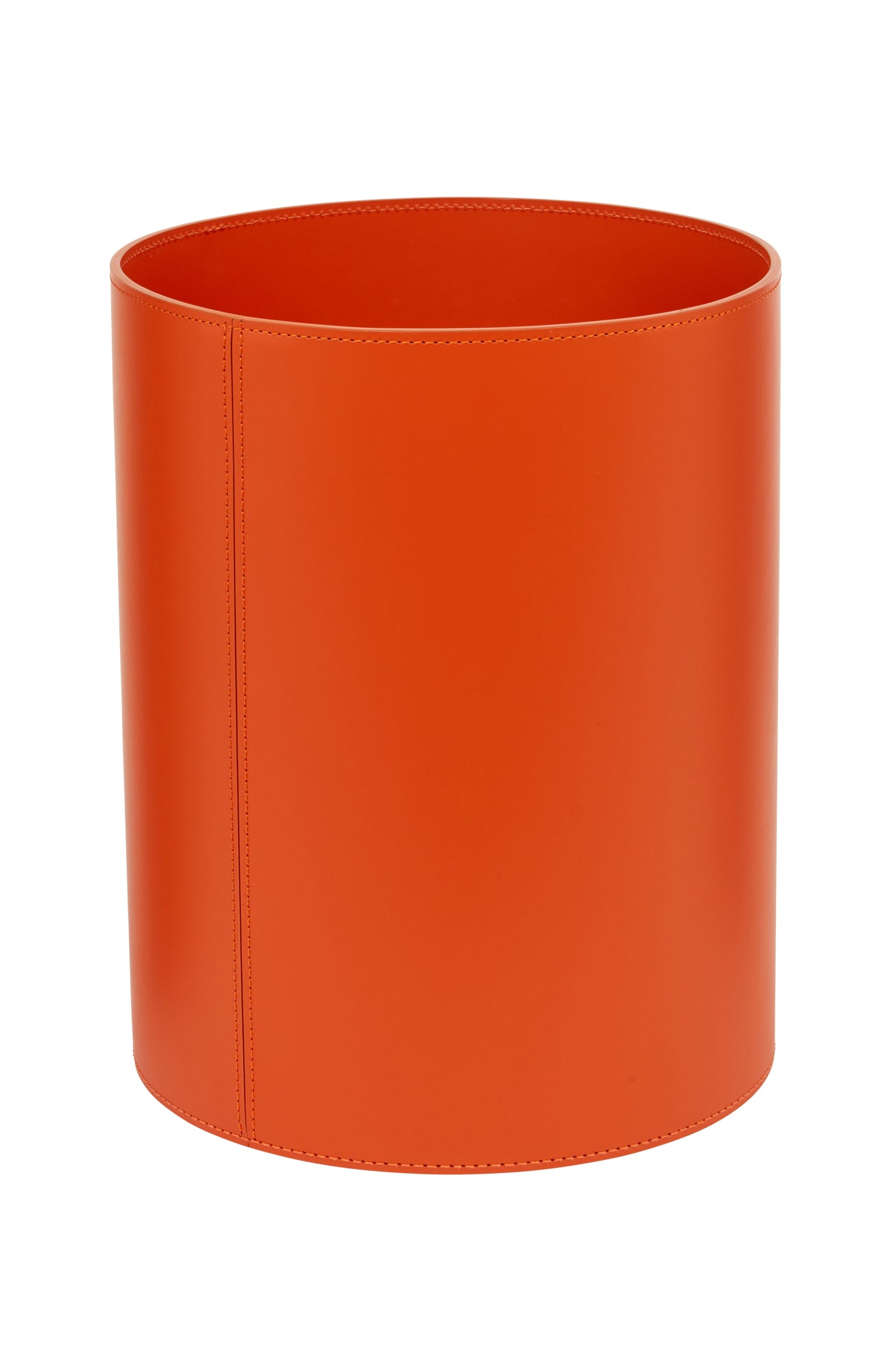 Leather Bino Bin Orange