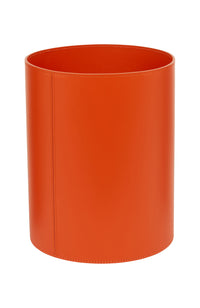 Leather Bino Bin Orange