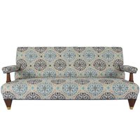 Nina Campbell Beaufort Sofa in blue patterned fabric