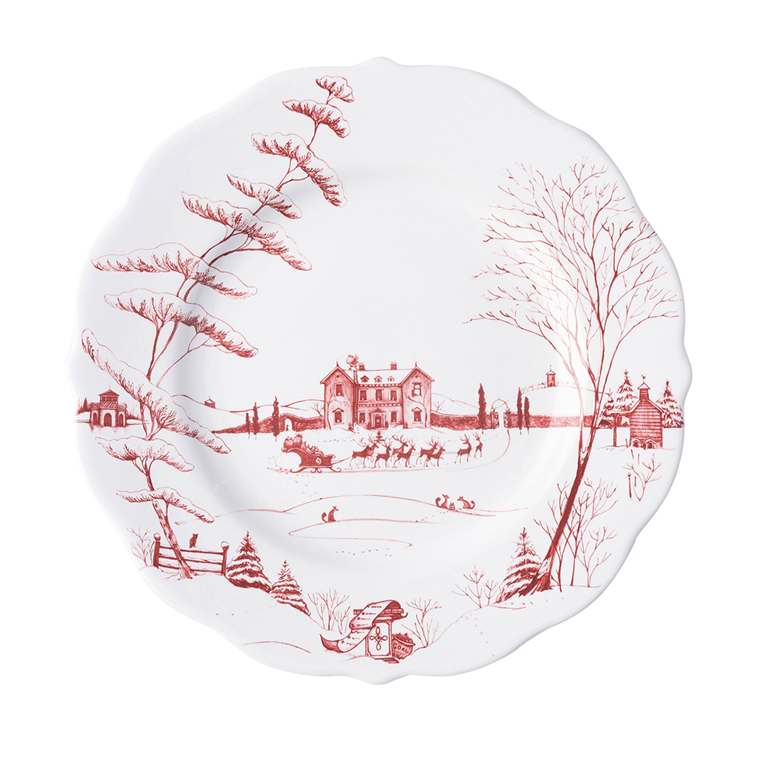 Winter Frolic dinner plate cutout