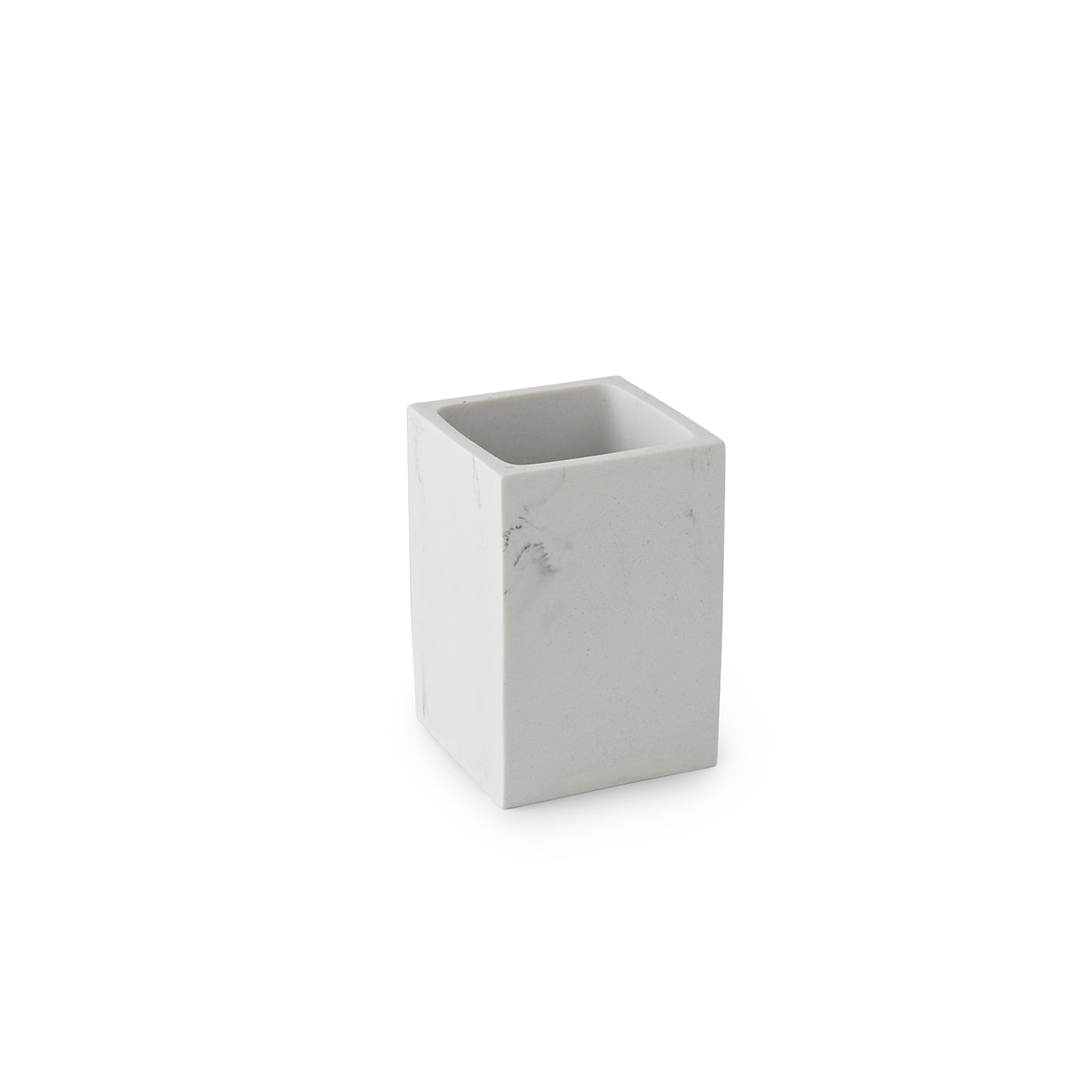 Parma Brush Holder White/Grey Swirl