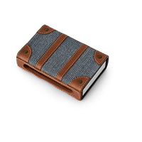 Dillon Match Box Leather Blue/Aged Camel