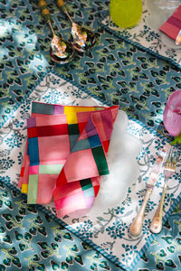 Cabana Pink Plaid Napkins Set of 4