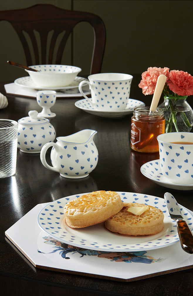 Chatsworth Teacup & Saucer Blue Heart