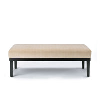 Nina Campbell Chopin Bench with Light fabric against a white background