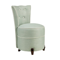 Nina Campbell Coco Dressing Table Chair in Colette Aqua against a white background