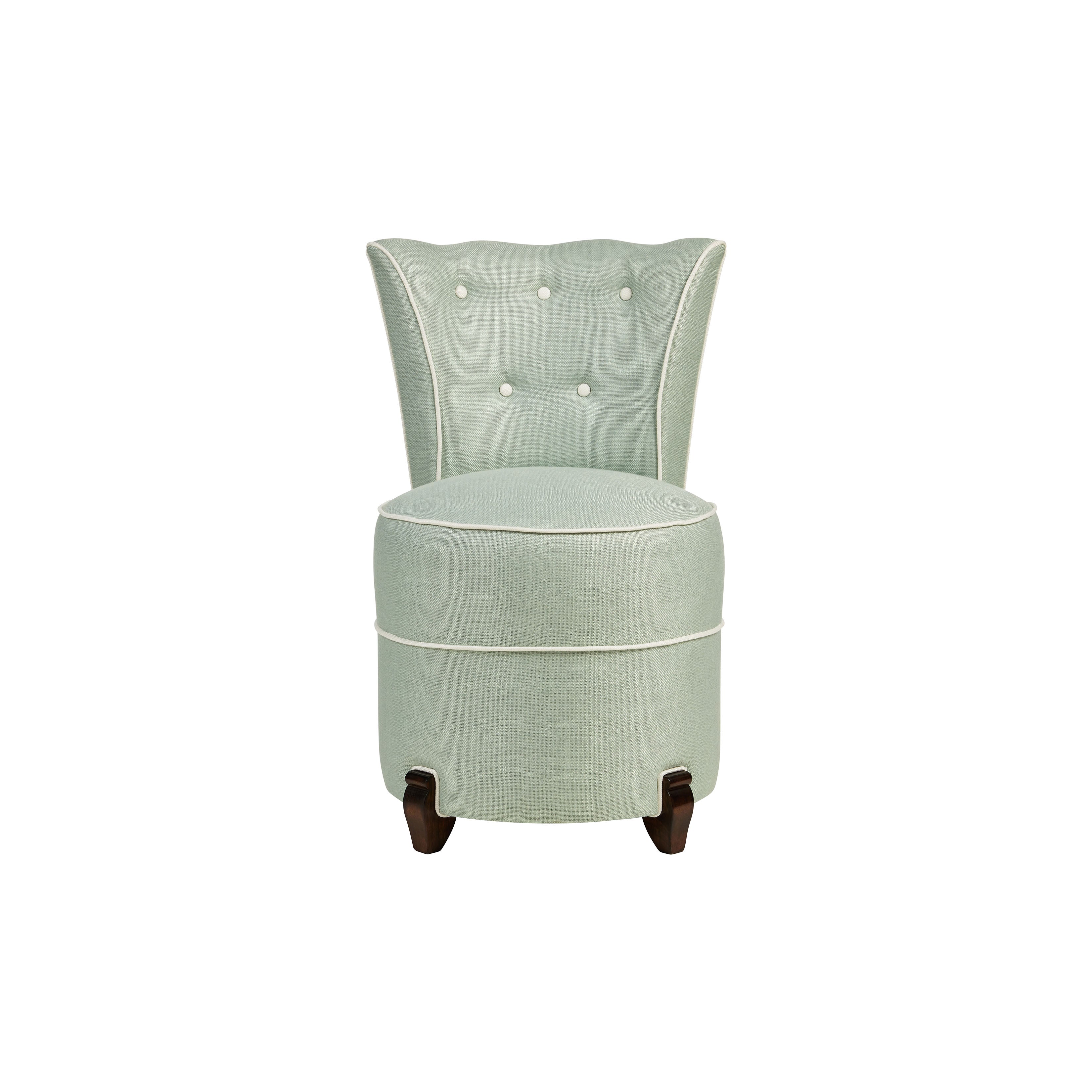 Nina Campbell Coco Dressing Table Chair in blue colette against a white background