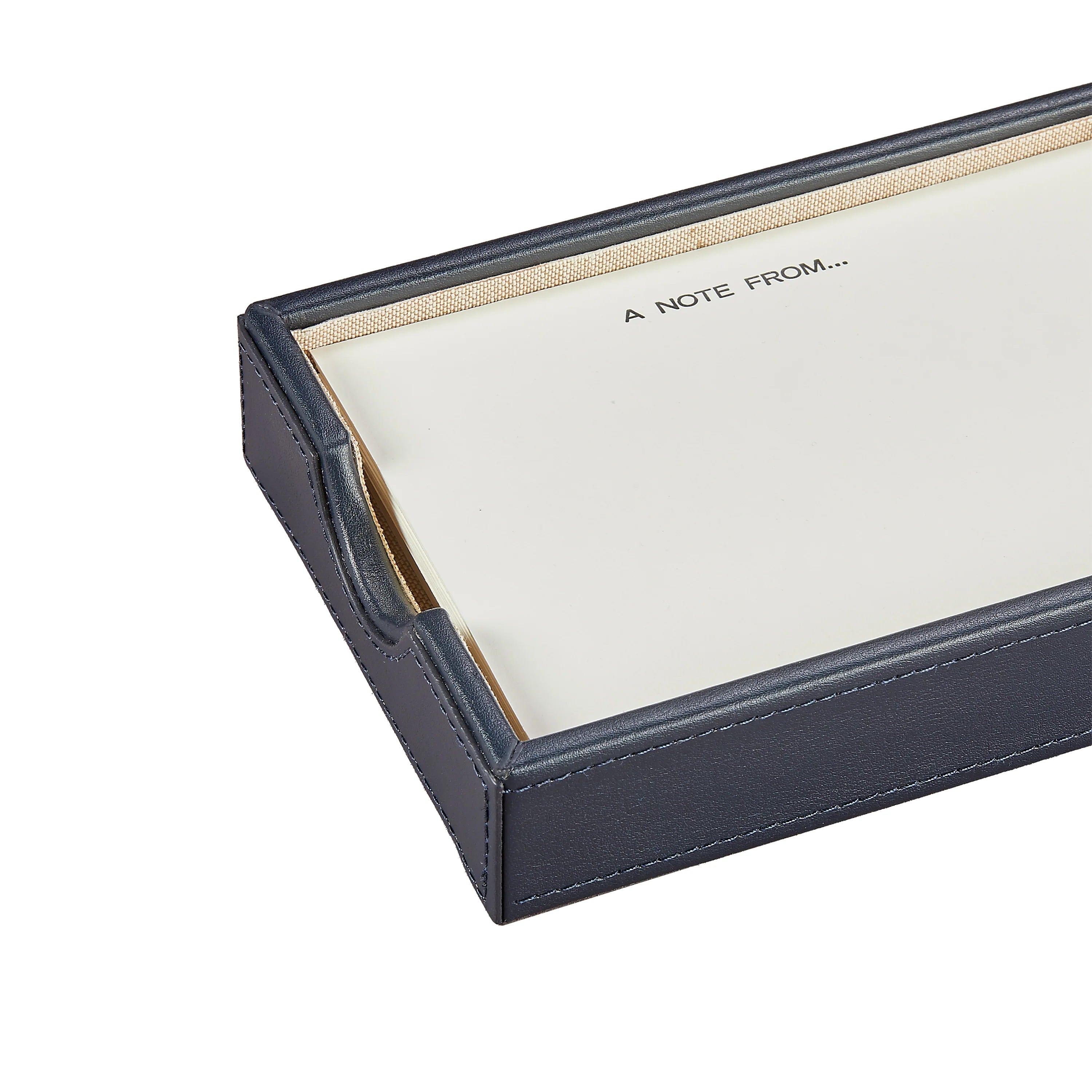 Memo Tray Navy Leather