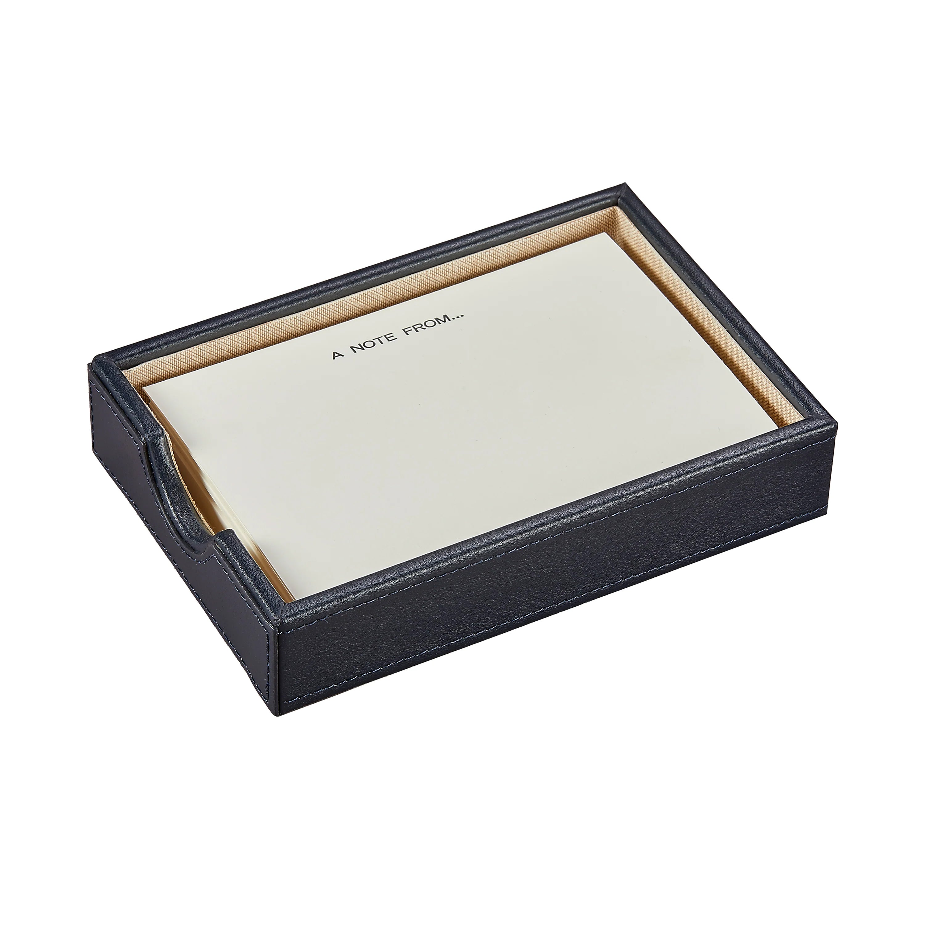 Memo Tray Navy Leather