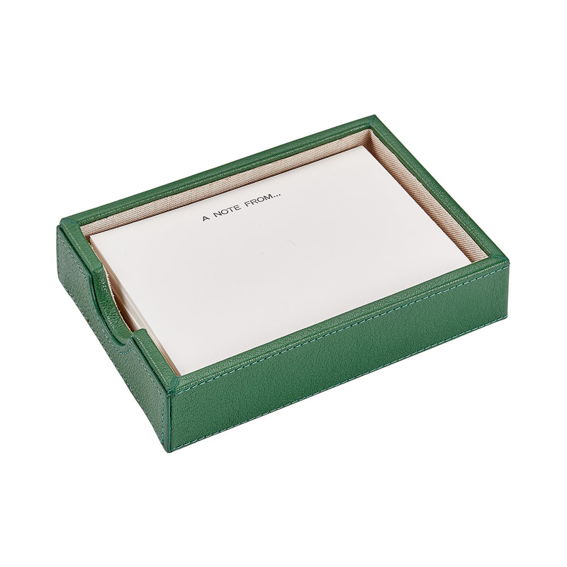 Memo Tray Kelly Green Leather