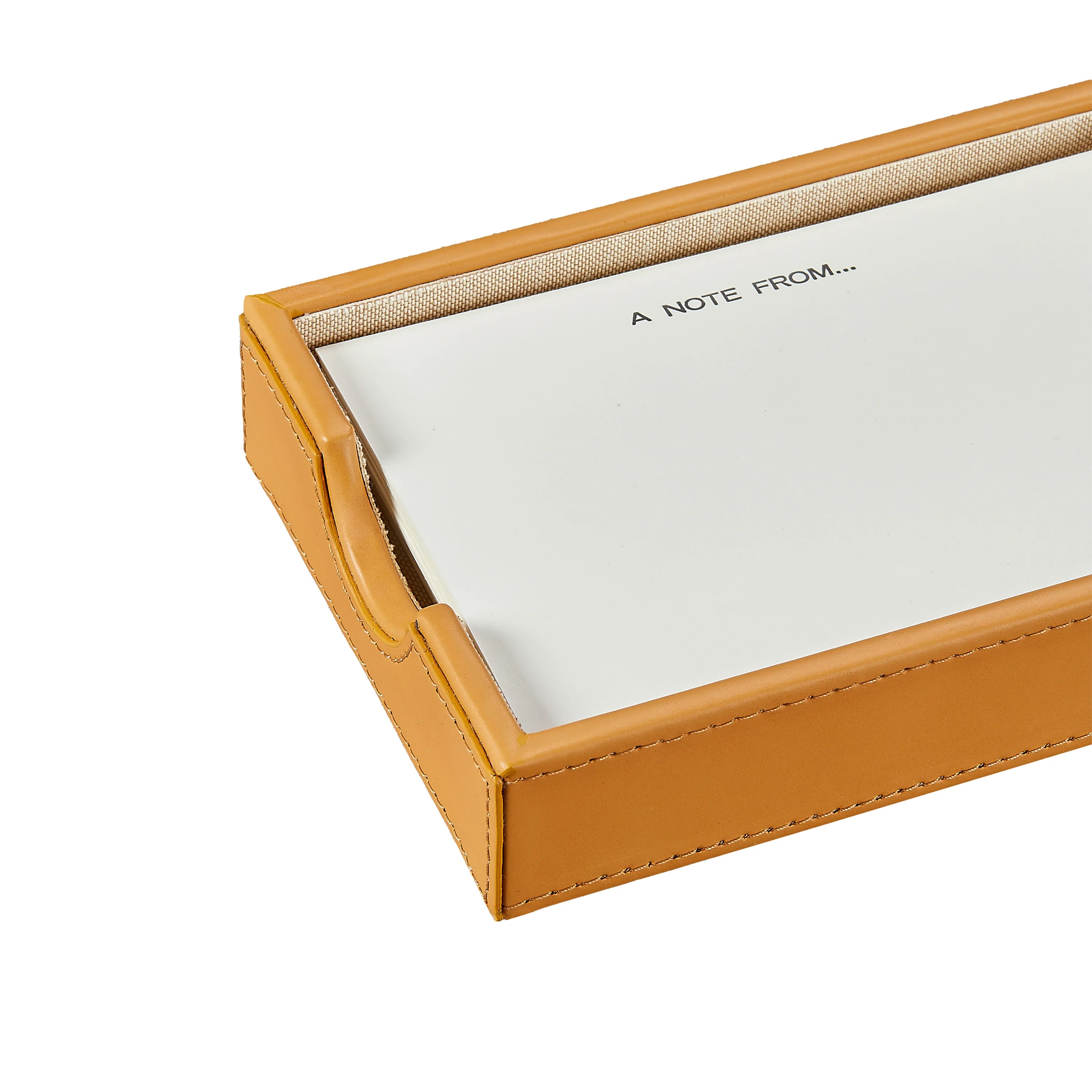 Memo Tray Tan Leather