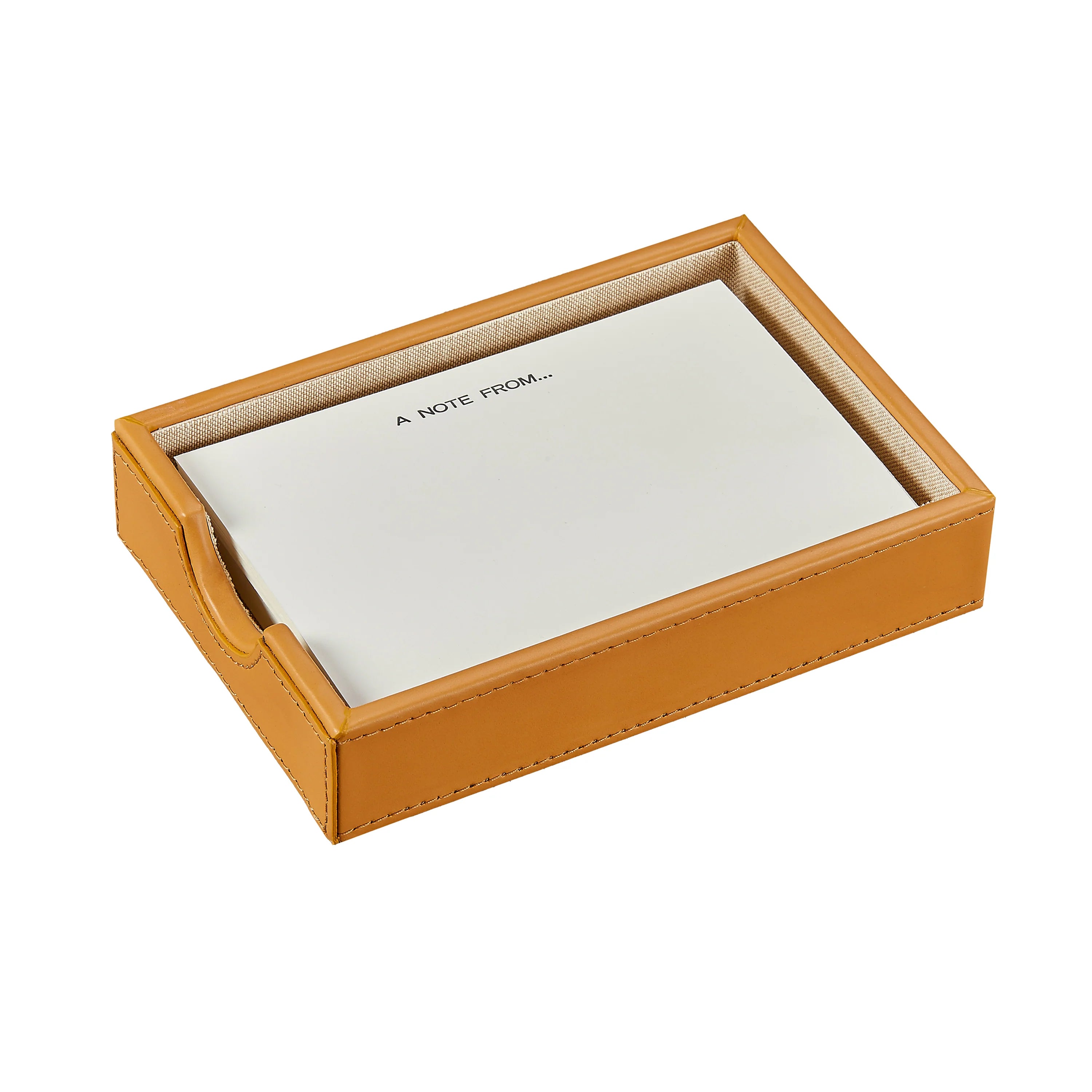 Memo Tray Tan Leather