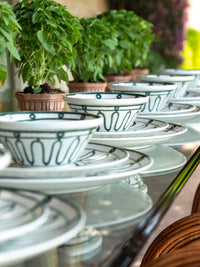 Kyma Charger/Dinner Plate Green/White