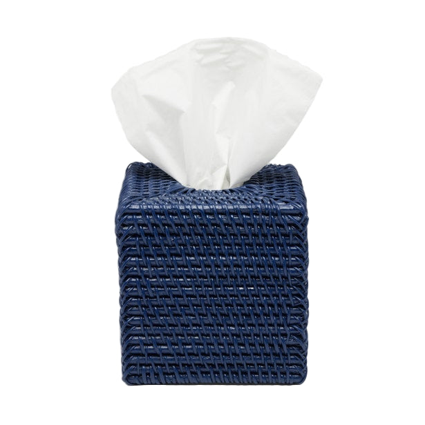 Dalton Tissue Box Rattan Navy