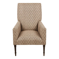 Nina Campbell Deedes Armchair in Miran Chocolate against a white background